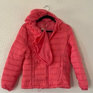 Blue Love Tree packable jacket NWT blue